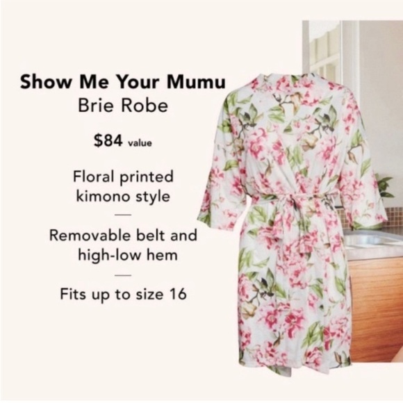Show Me Your Mumu Brie Robe Floral Intimates OS - Picture 7 of 16